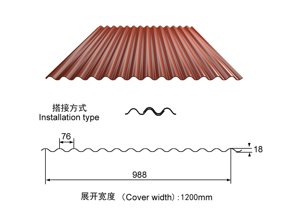 Metal Roofing Sheet Sino Roof Smr, Corrugated Metal Roof Lengths